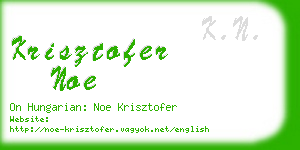 krisztofer noe business card